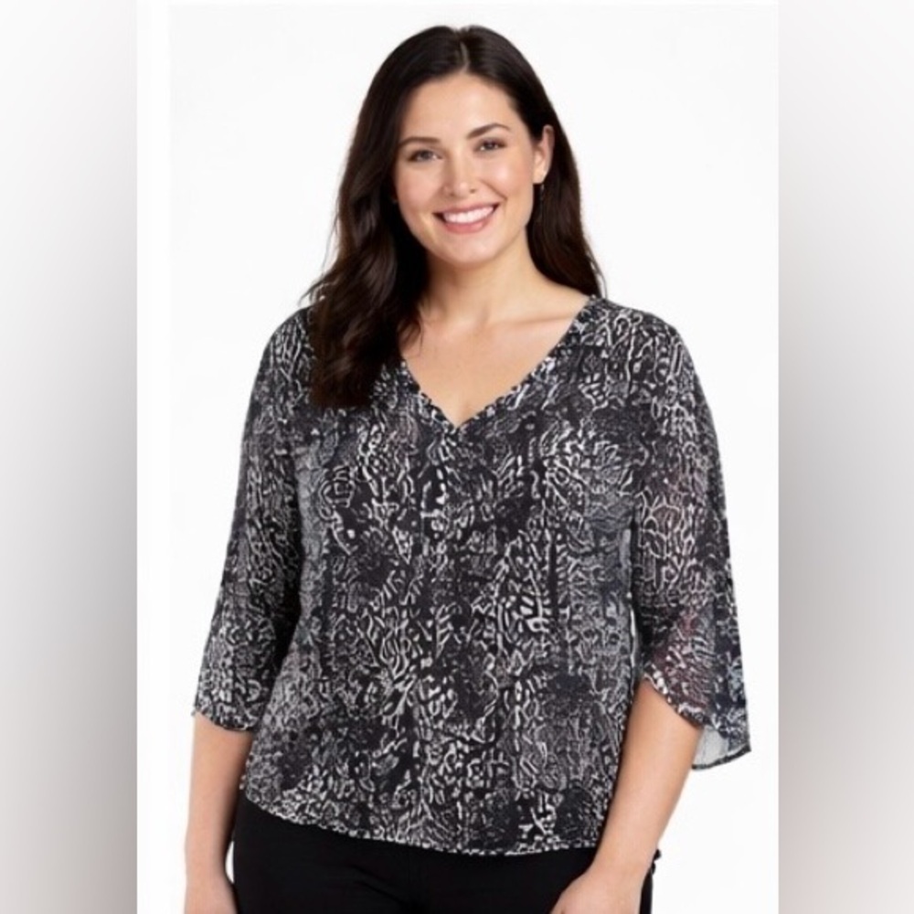 🖤 Express Black Sheer Blouse